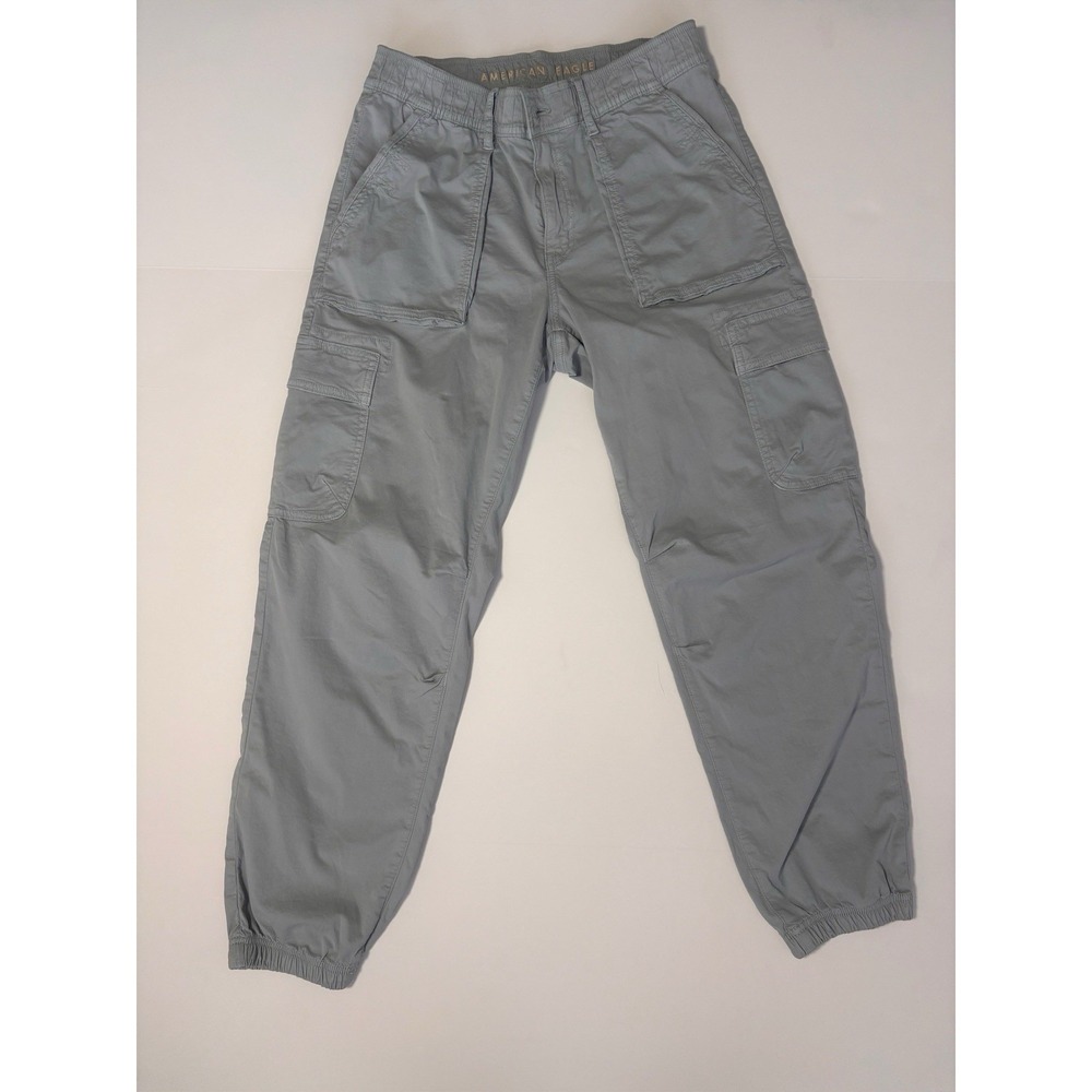 American Eagle Outfitters Light Gray Cargo Jogger Pants